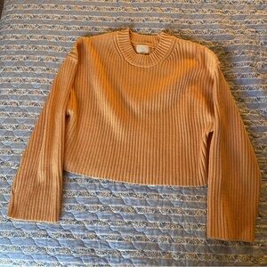 H&M Peach Ribbed Knit Sweater